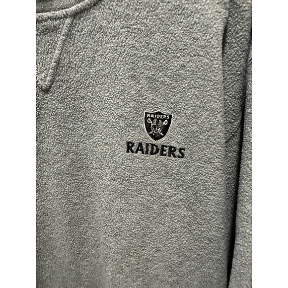 Vintage NFL Oakland Raiders Oversized Grey Wolfe Fleece Pullover Men’s Sz XL - Picture 3 of 6